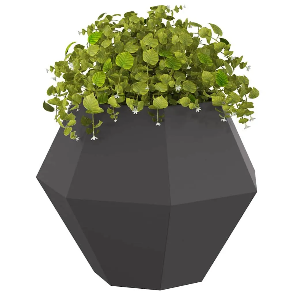 Garden Planter Rectangular Outdoor Pots 75 x 75 x 60 cm Black 2 pcs