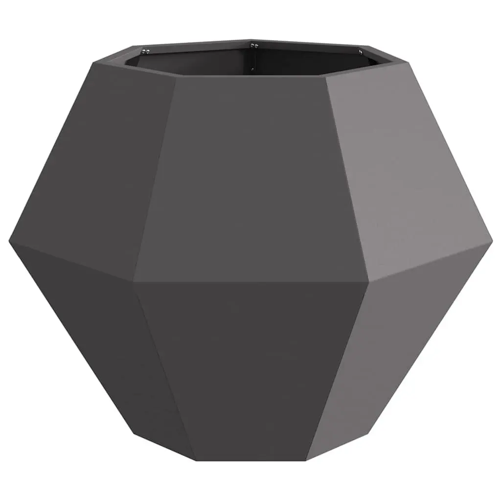 Garden Planter Rectangular Outdoor Pots 75 x 75 x 60 cm Black 2 pcs