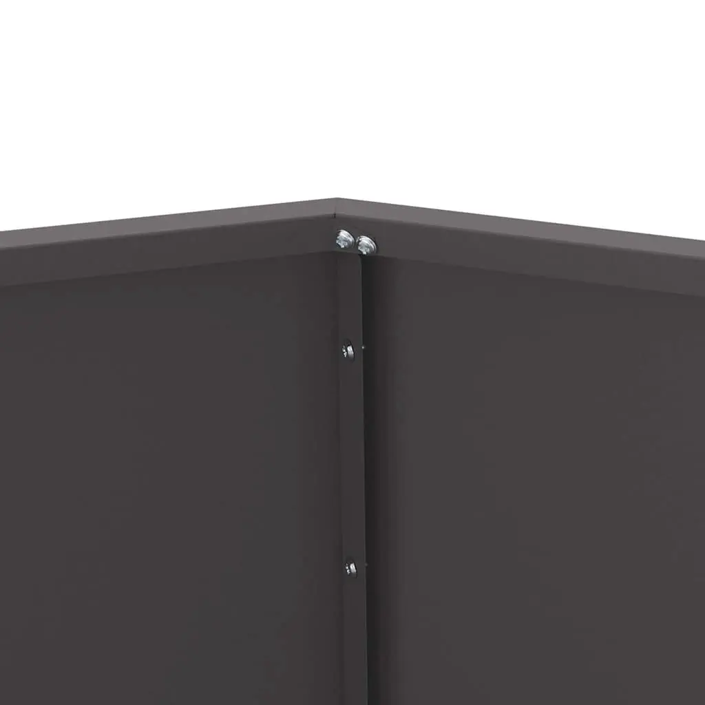 Garden Planter Outdoor 50 x 50 x 40 cm Black Rectangular 2 Piece