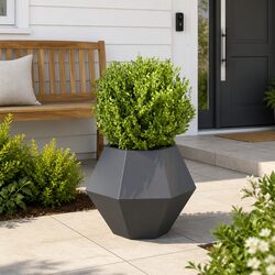 Reliable Garden Planter in Anthracite Steel 50 x 50 x 40 cm