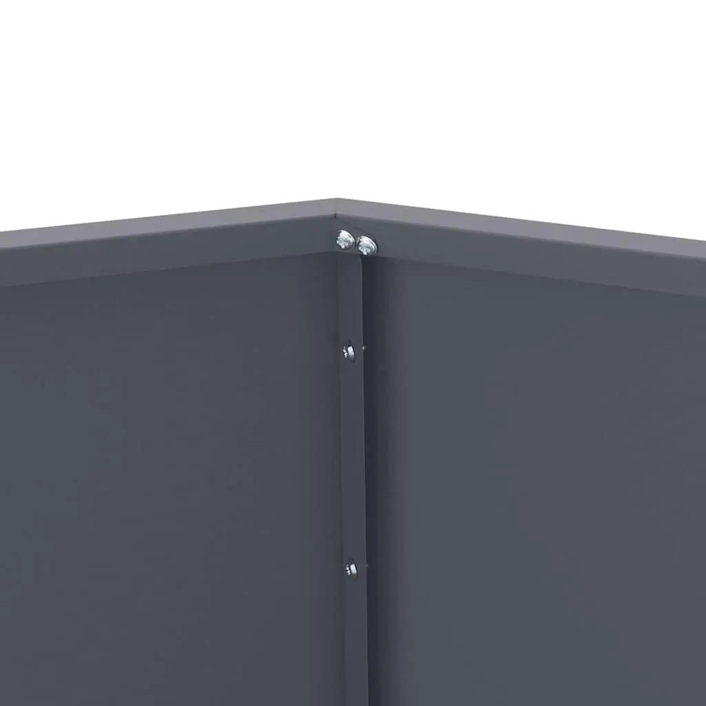 Steel Planter Rectangular Outdoor Garden Pots 2 pcs Anthracite