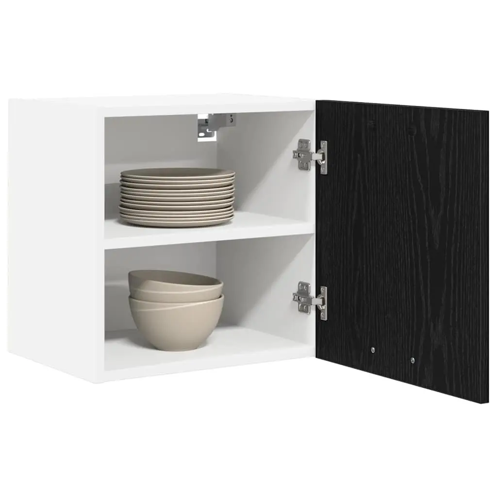 Hanging Modern Kitchen Cabinet Storage Black Oak White 40x31x40cm