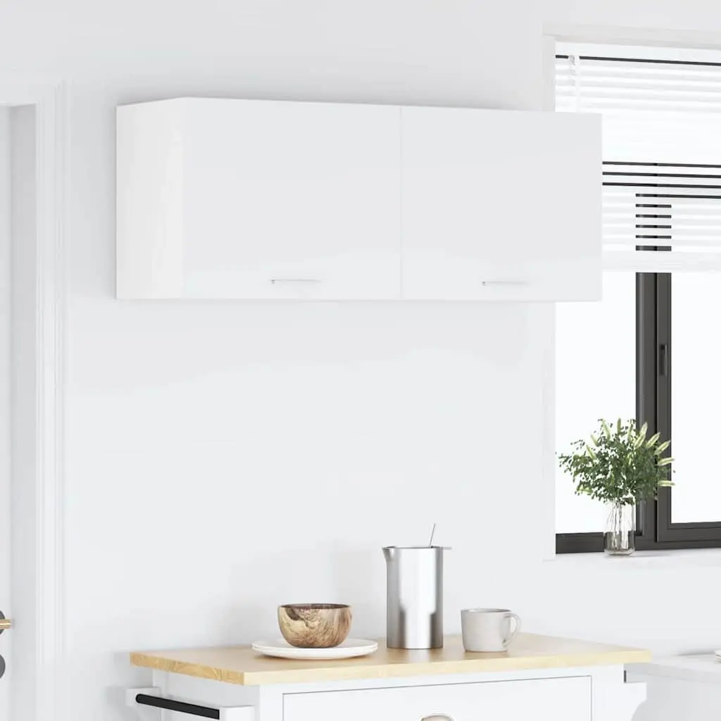 Hanging Kitchen Cabinet White Storage Engineered Wood 50 x 31 x 40 cm
