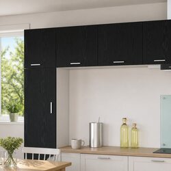 Durable Hanging Kitchen Cabinet with Door - Black Oak
