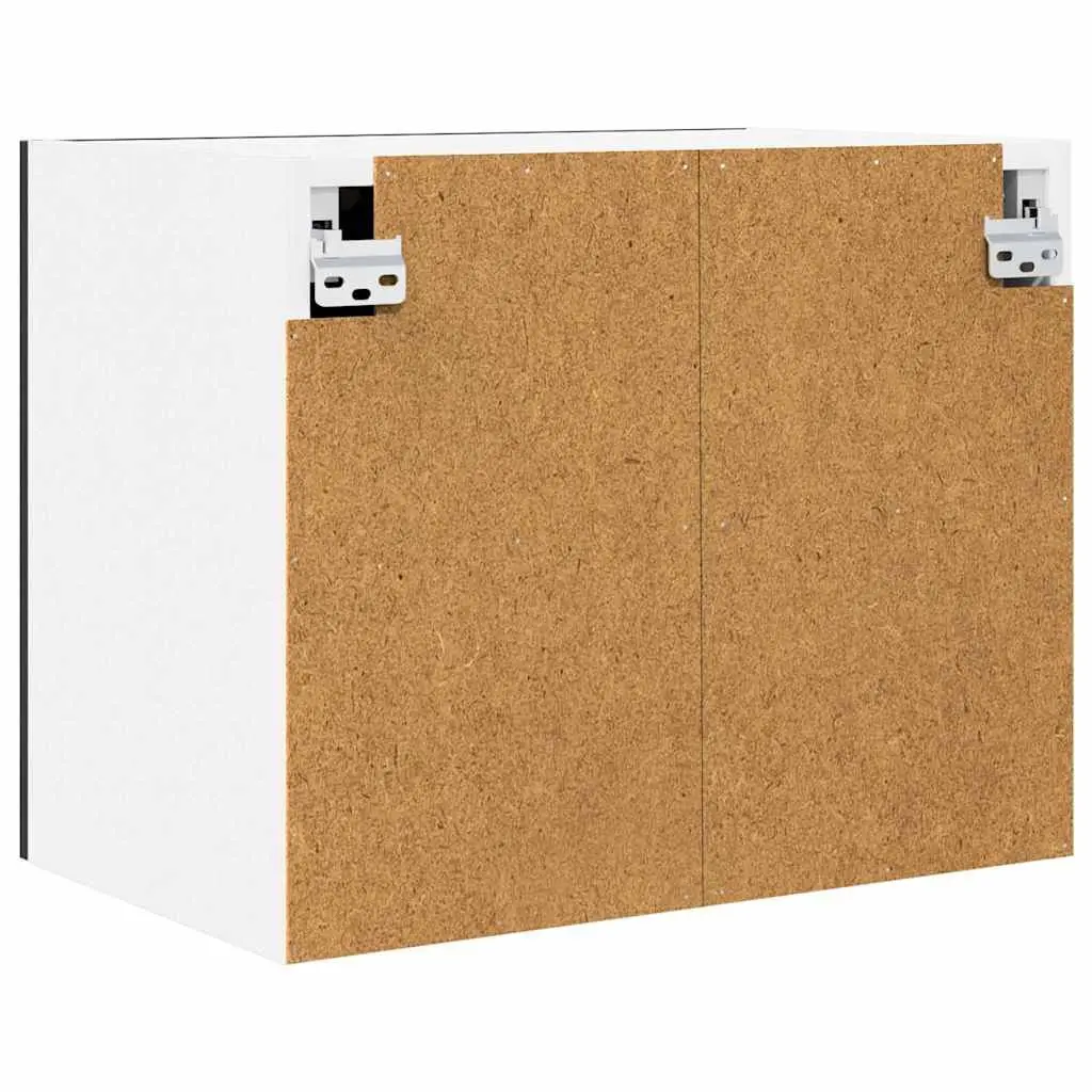 Hanging Kitchen Cabinet Modern Storage 50x31x40cm Black Oak White 2 Piece