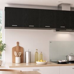 Black Oak Hanging Kitchen Cabinet – Practical & Stylish