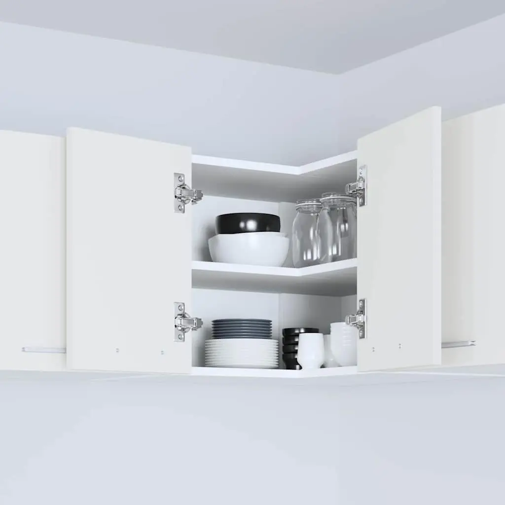 Hanging Kitchen Cabinet Modern Storage 57 x 57 x 40 cm White