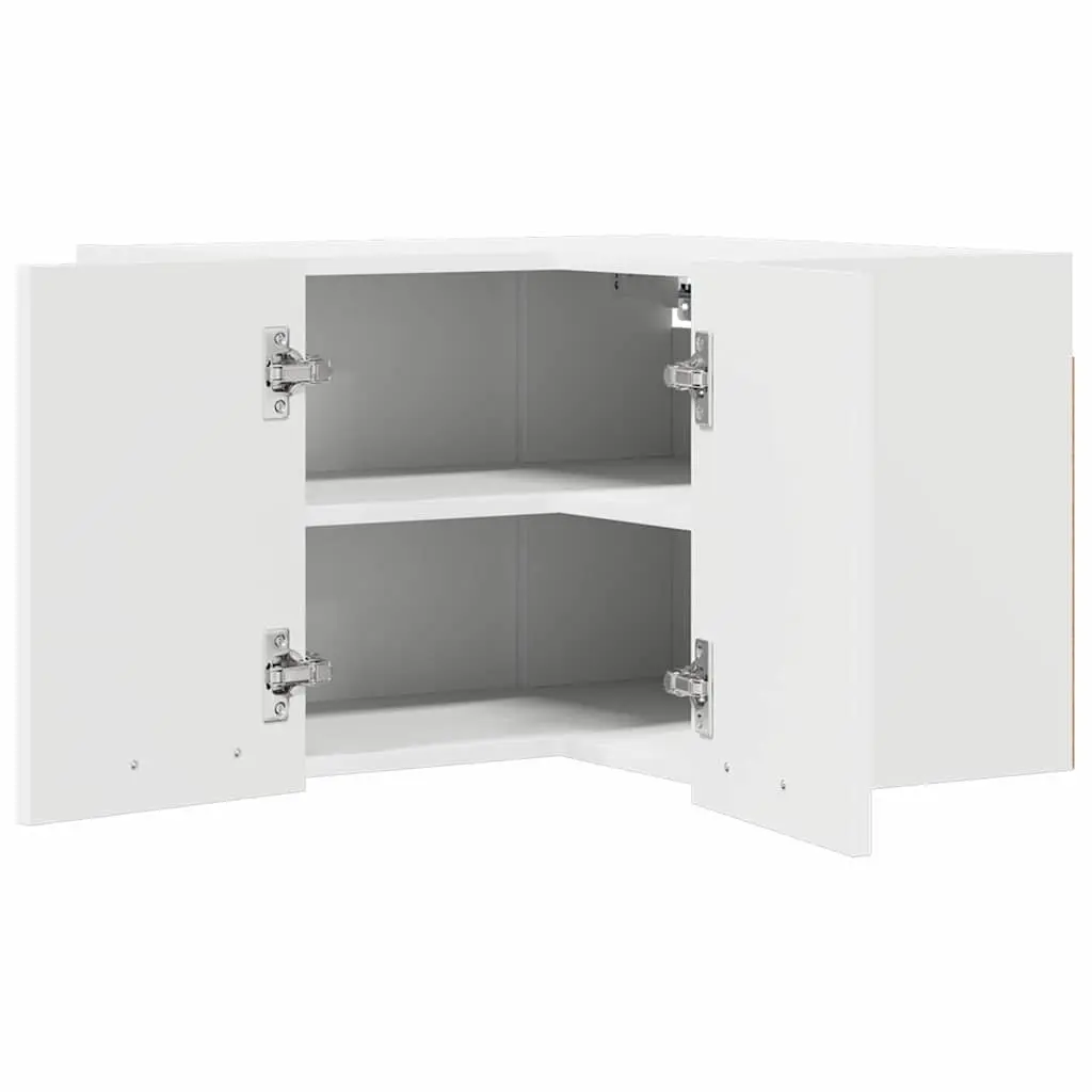Hanging Kitchen Cabinet Modern Storage 57 x 57 x 40 cm White
