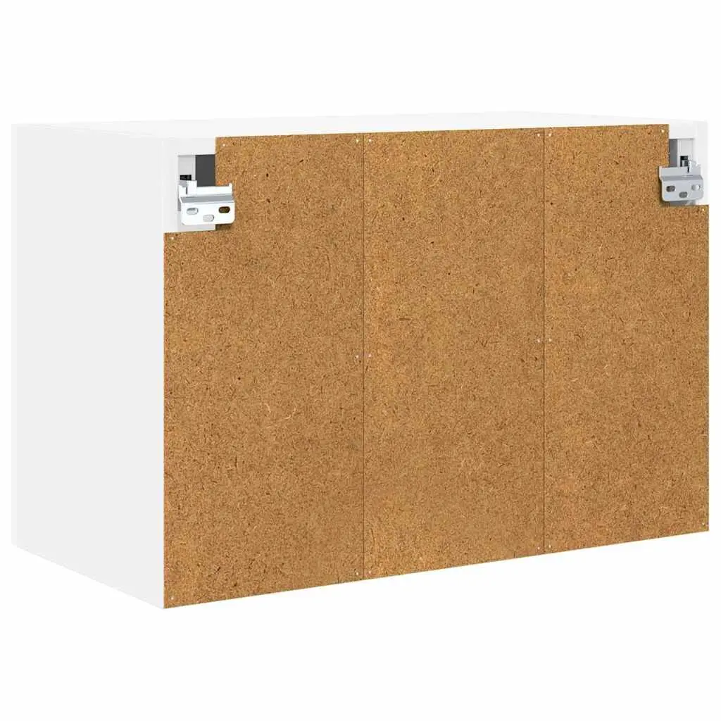 Hanging Kitchen Cabinet with Door White Modern Storage Engineered Wood