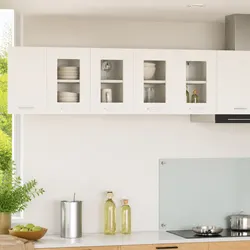 Value-Driven White Engineered Wood Kitchen Cabinets Set