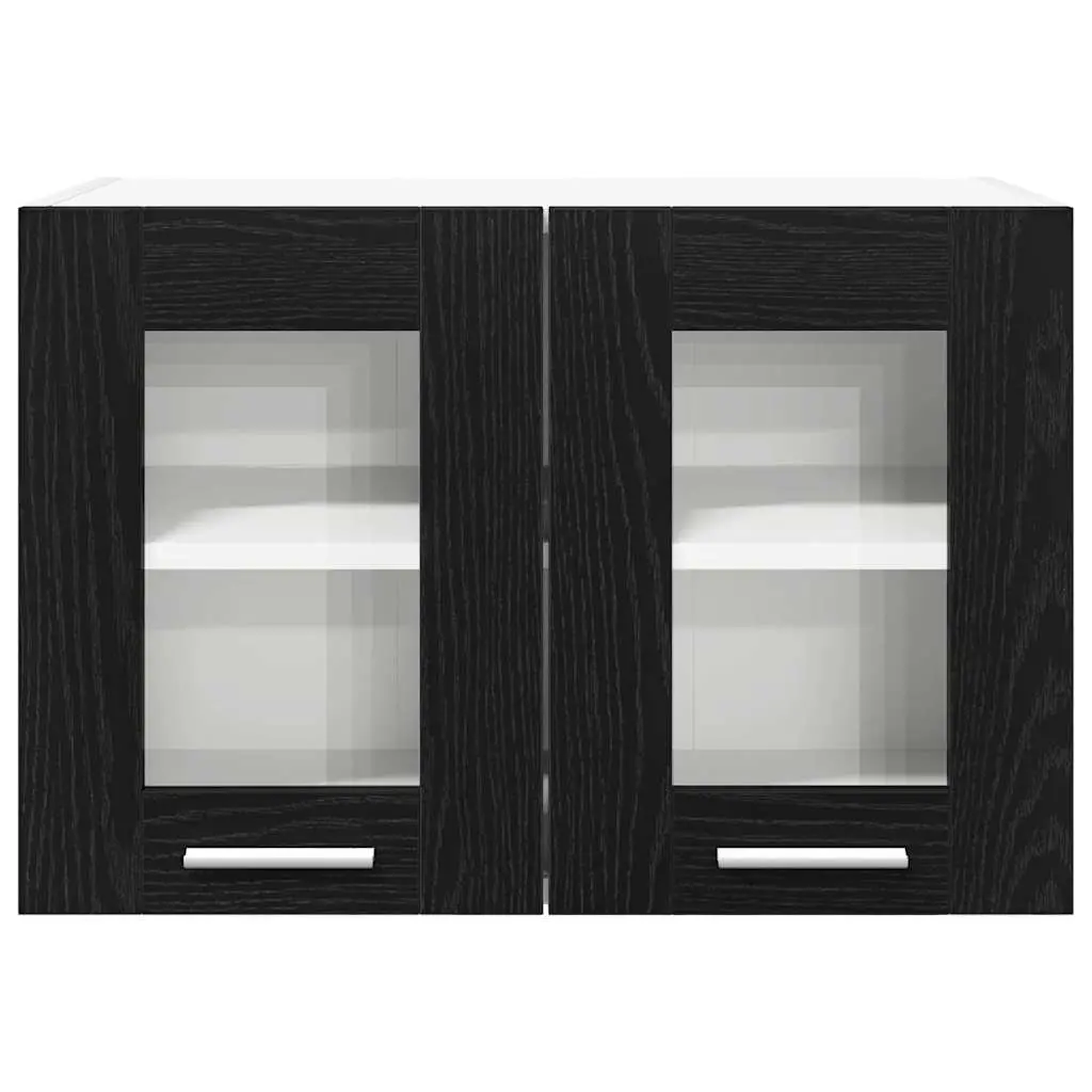 Hanging Kitchen Cabinet Black Oak Modern Storage Engineered Wood 60x31x40cm