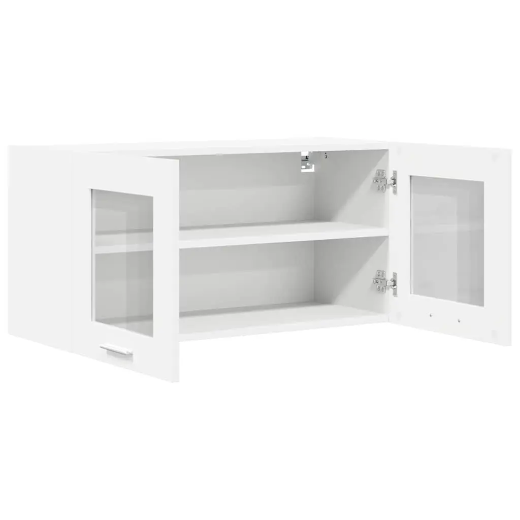 Hanging Kitchen Cabinet with Door White Storage Organiser 80 x 31 x 40 cm