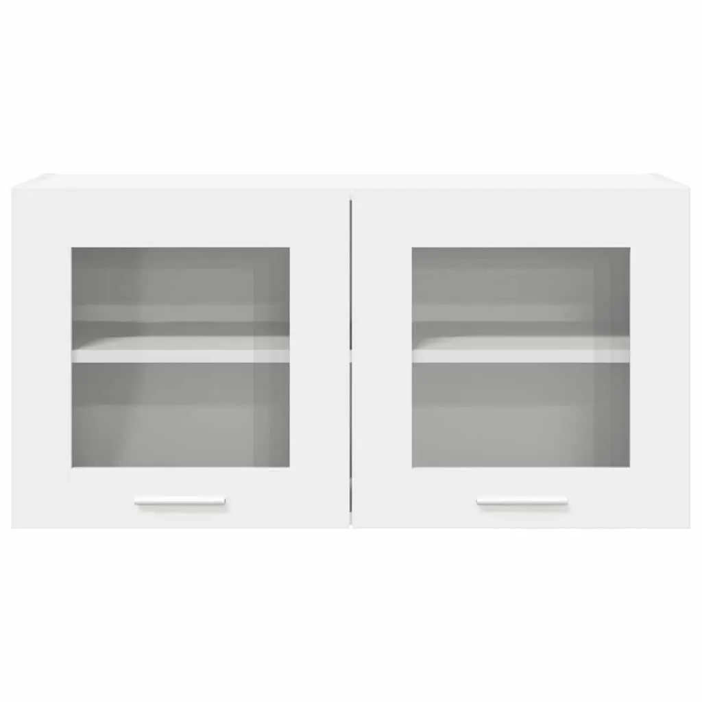 Hanging Kitchen Cabinet with Door White Storage Organiser 80 x 31 x 40 cm