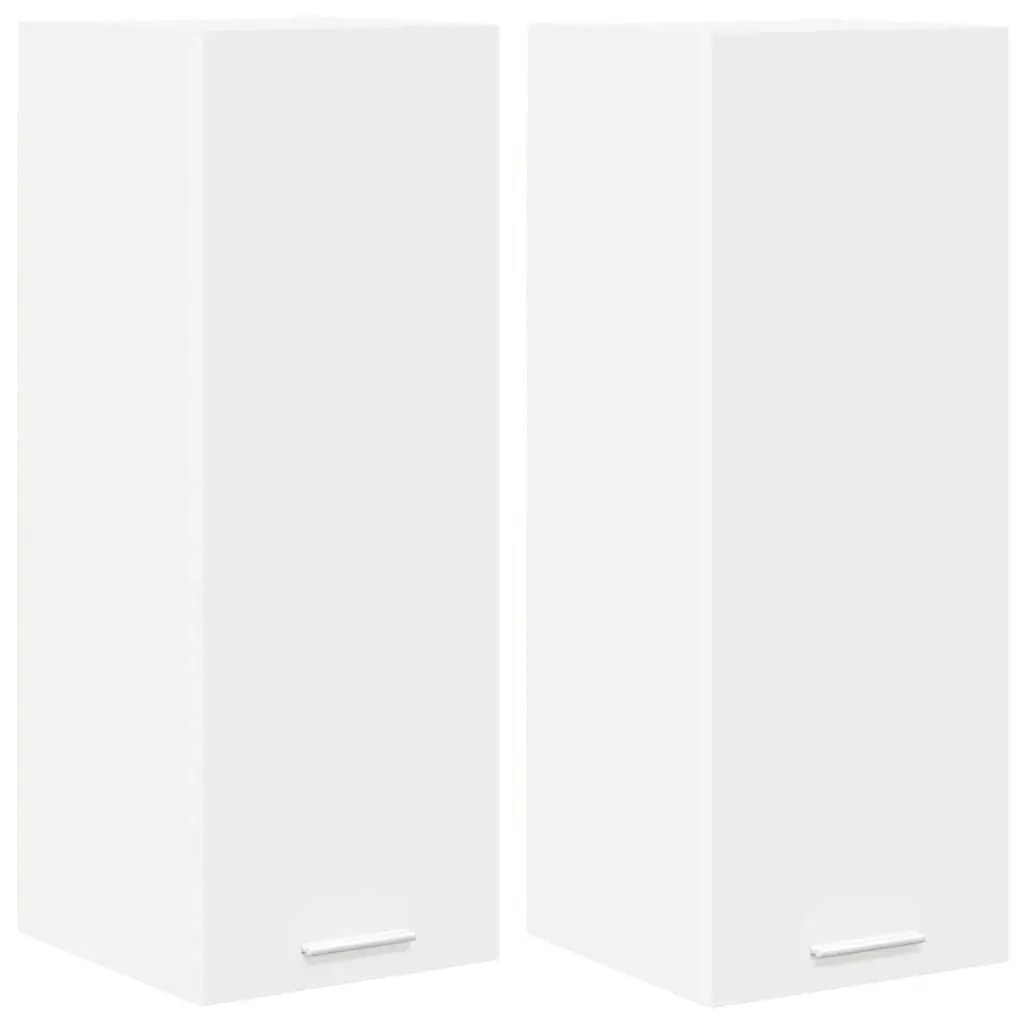 Hanging Cabinet Kitchen Storage 30 x 31 x 80 cm White Engineered Wood 2 pcs