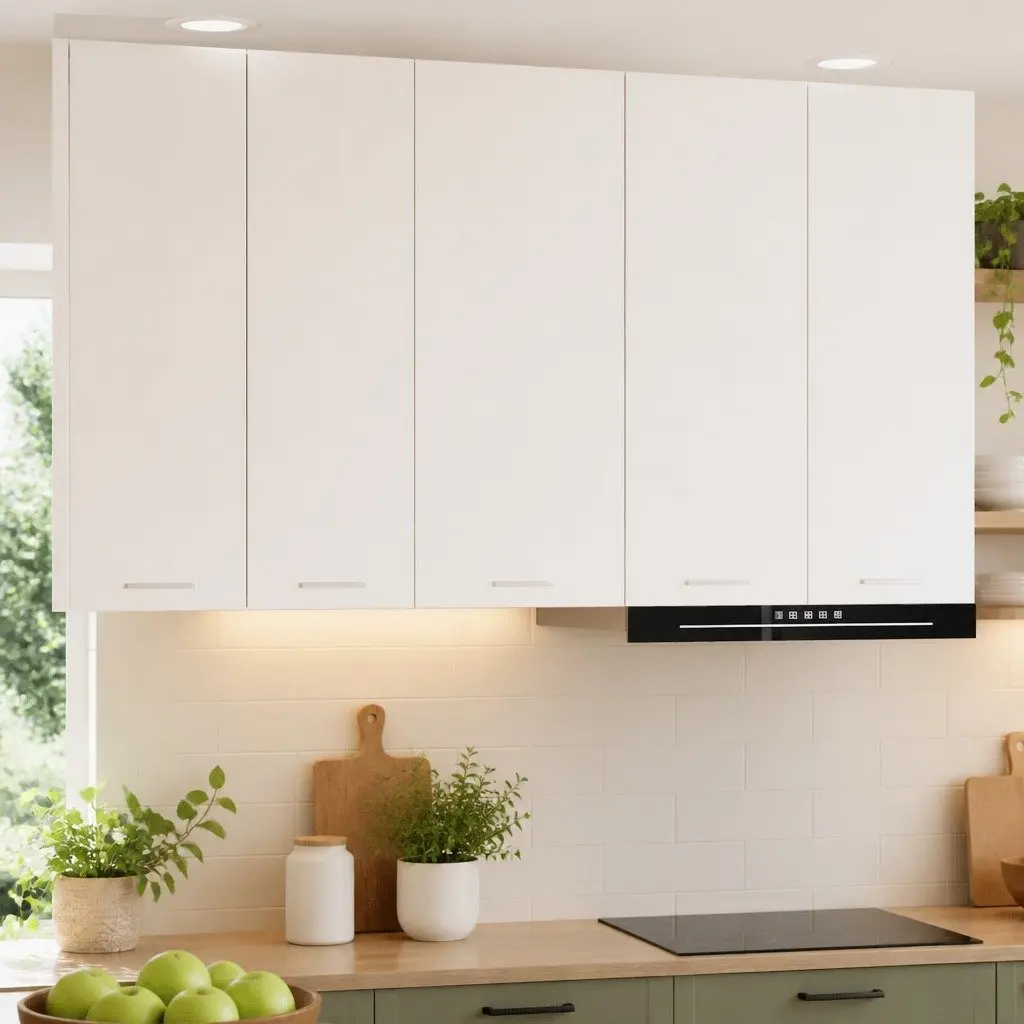 White Hanging Kitchen Cabinet with Ample Storage 40 x 31 x 80 cm