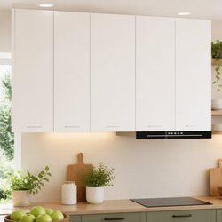 Reliable White Hanging Kitchen Cabinet with Ample Storage 40 x 31 x 80 cm