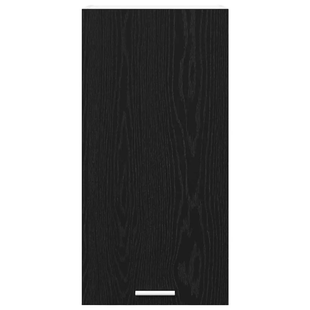 Hanging Kitchen Cabinet Modern Storage Unit 40x31x80cm Black Oak White