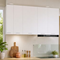 Practical Hanging Kitchen Cabinet with Door in White