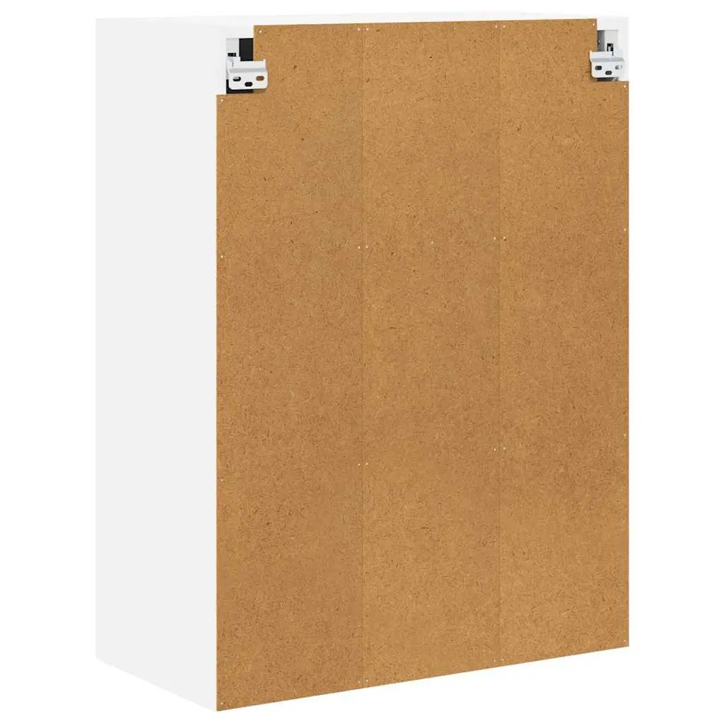 White Hanging Kitchen Cabinet with Door Storage Engineered Wood 60 x 31 x 80 cm