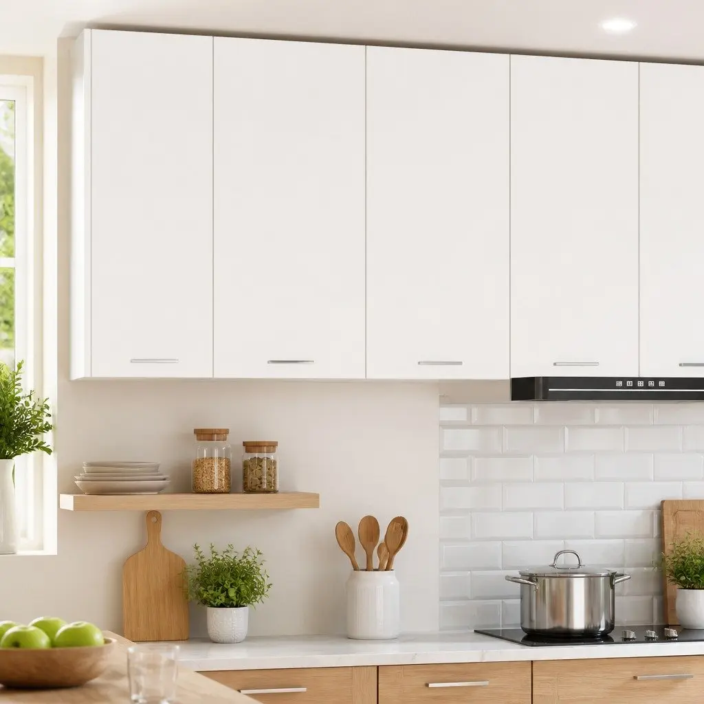 Hanging Kitchen Cabinet Storage Engineered Wood 80x31x80cm White