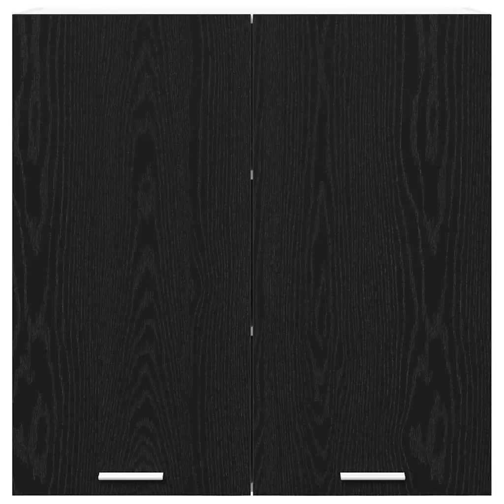 Hanging Kitchen Cabinet Modern Black Oak 80x31x80cm Storage Engineered Wood