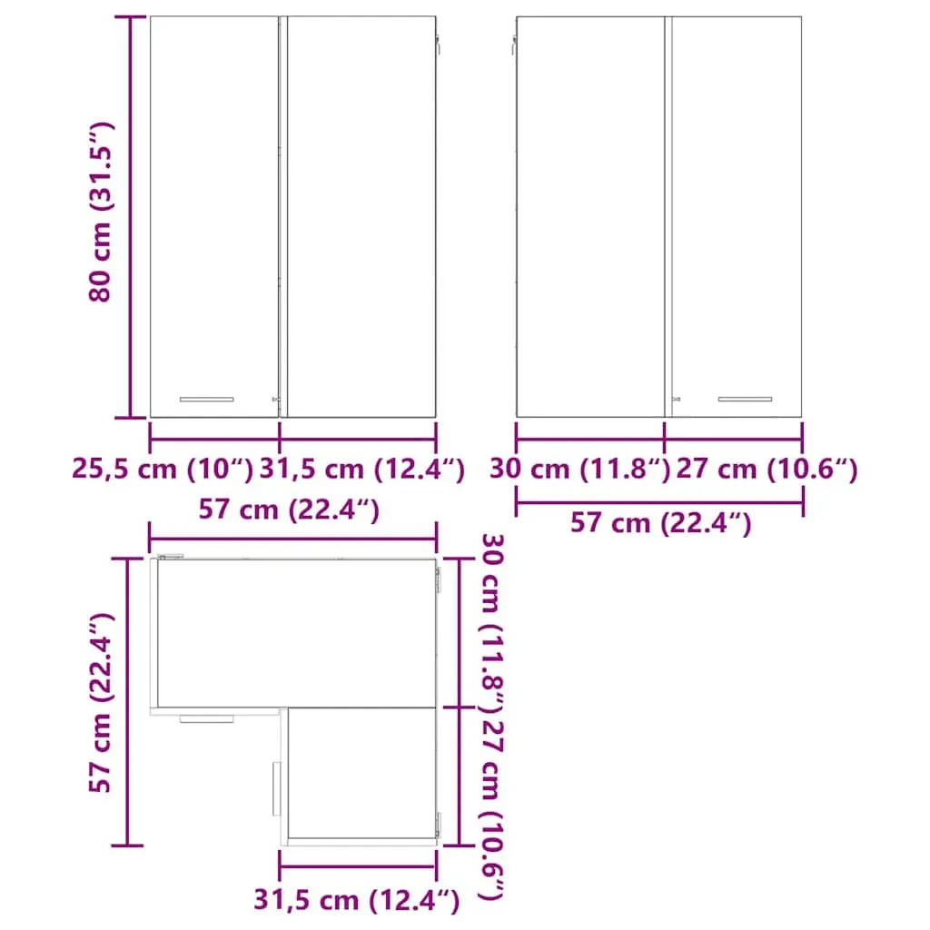 White Kitchen Hanging Cabinet for Essential Storage