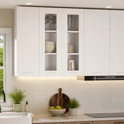 Practical White Hanging Cabinet for Kitchen Storage