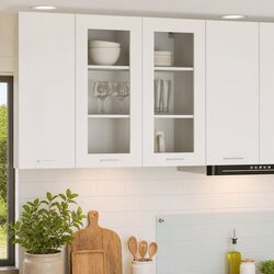 Reliable White Hanging Cabinet for Kitchen Storage