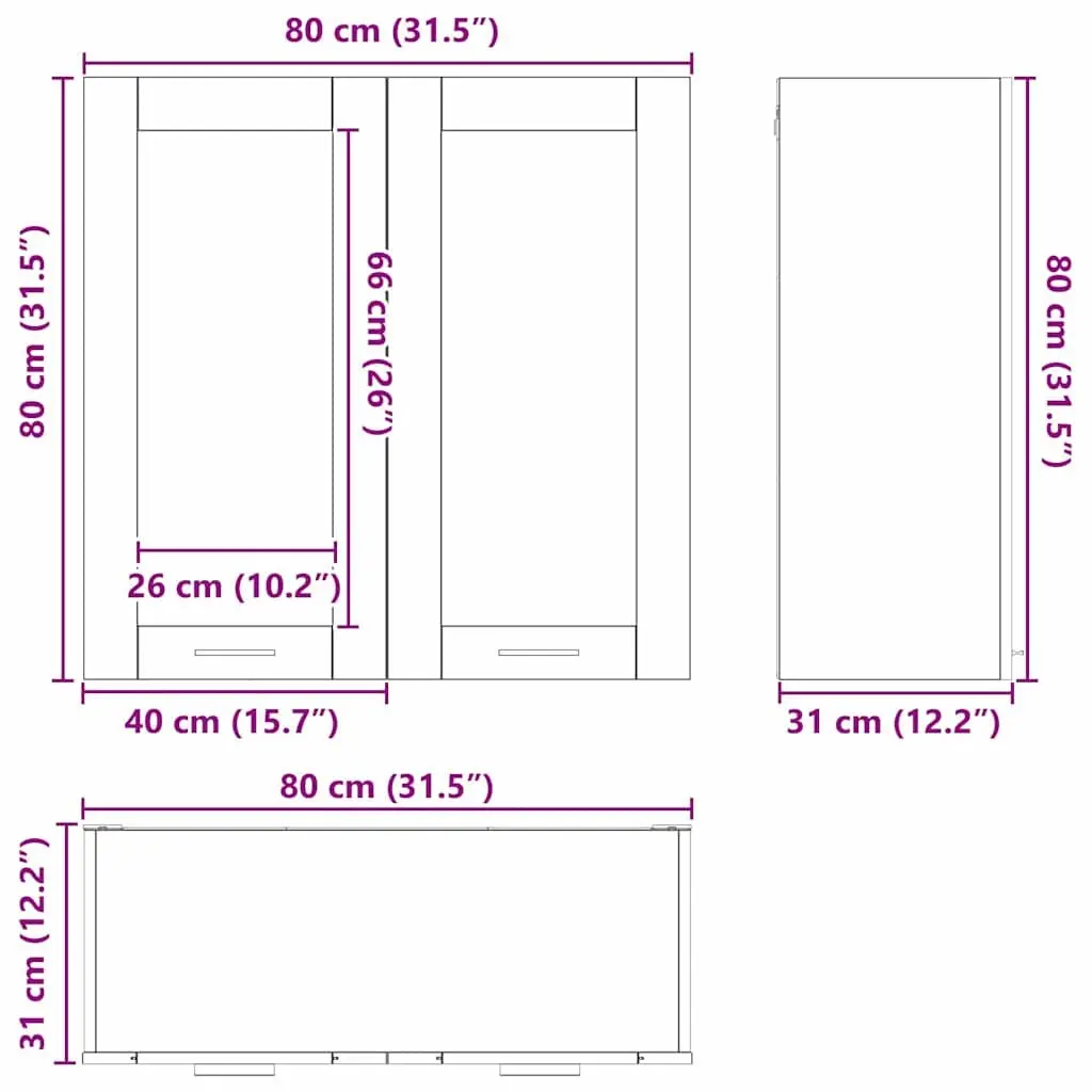 White Hanging Cabinet for Kitchen Storage