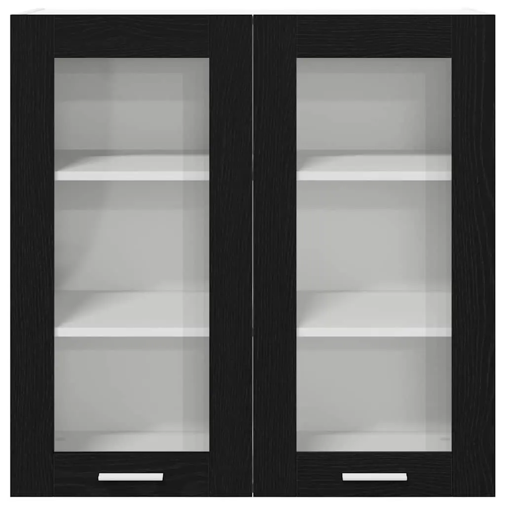 Black Oak Hanging Cabinet for Kitchen Essentials