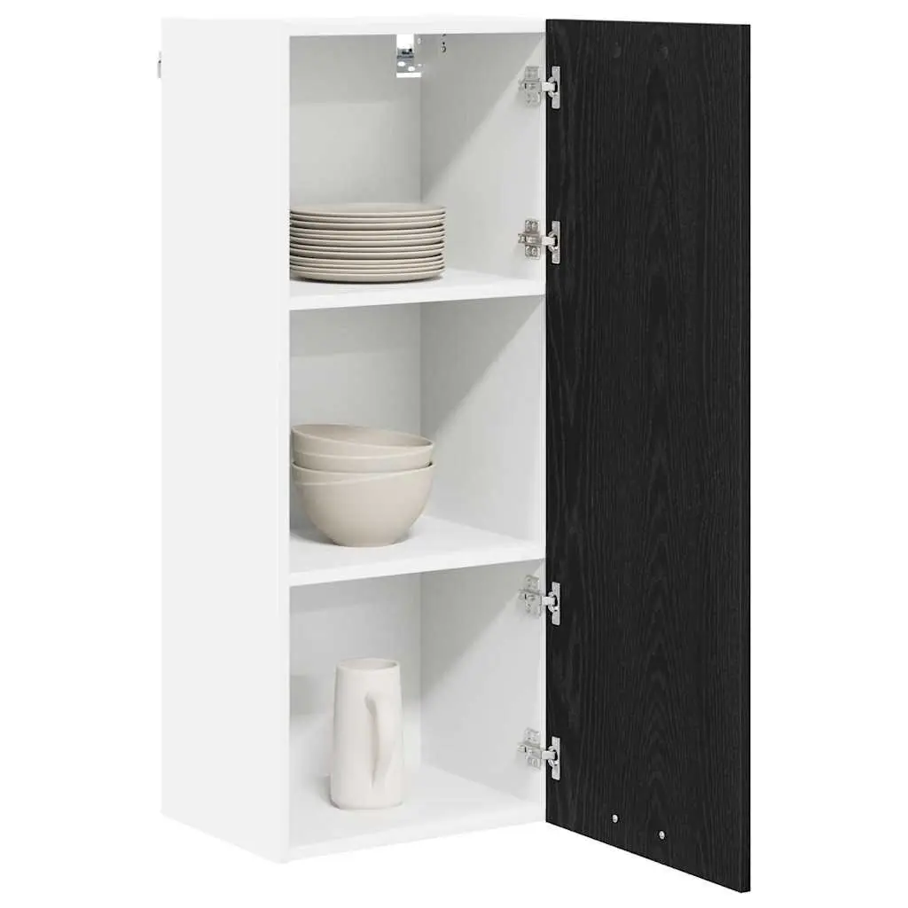 Hanging Kitchen Cabinet Storage 40 x 31 x 100 cm Black Oak Engineered Wood