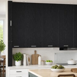 Black Oak Hanging Kitchen Cabinet: Practical and Stylish