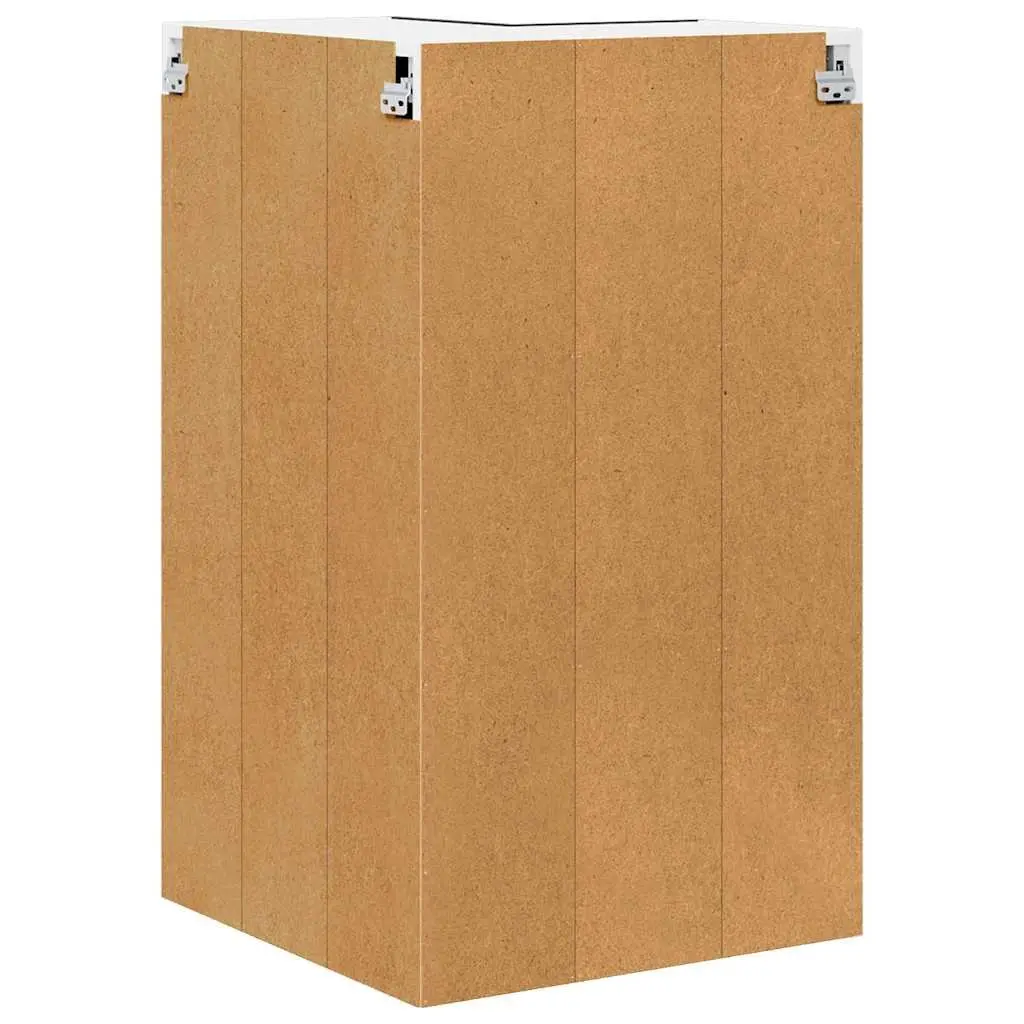 Hanging Kitchen Cabinet with Door Modern Storage 57x57x100cm Black Oak White