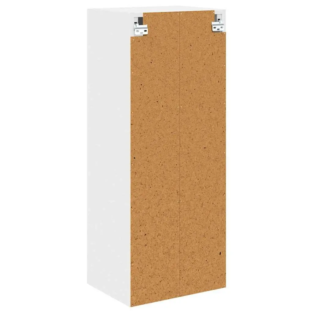 White Hanging Kitchen Cabinet Modern Storage Engineered Wood 40 x 31 x 100 cm