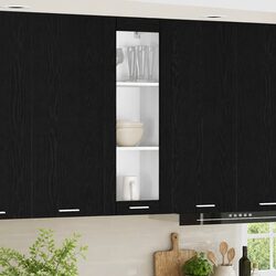 Reliable and Stylish Black Oak Kitchen Cabinet