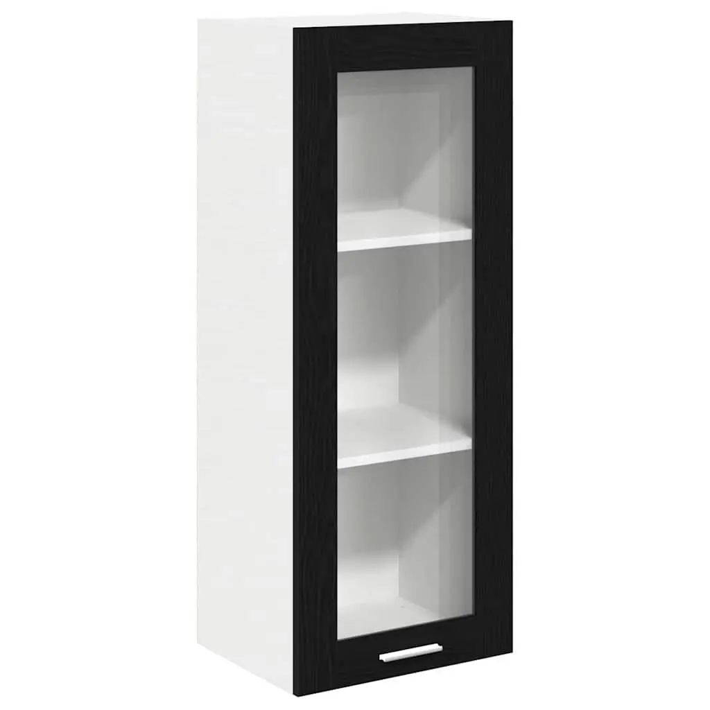 Hanging Kitchen Cabinet Storage Cupboard 40 x 31 x 100 cm Black Oak Modern