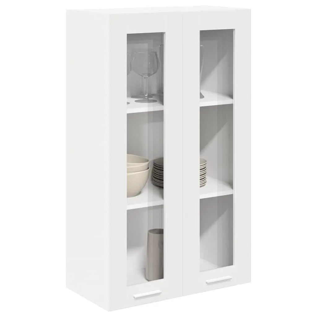 Hanging Cabinet White Engineered Wood Storage 60 x 31 x 100 cm