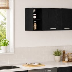 Quality Black Oak Kitchen Cabinet with Ample Storage