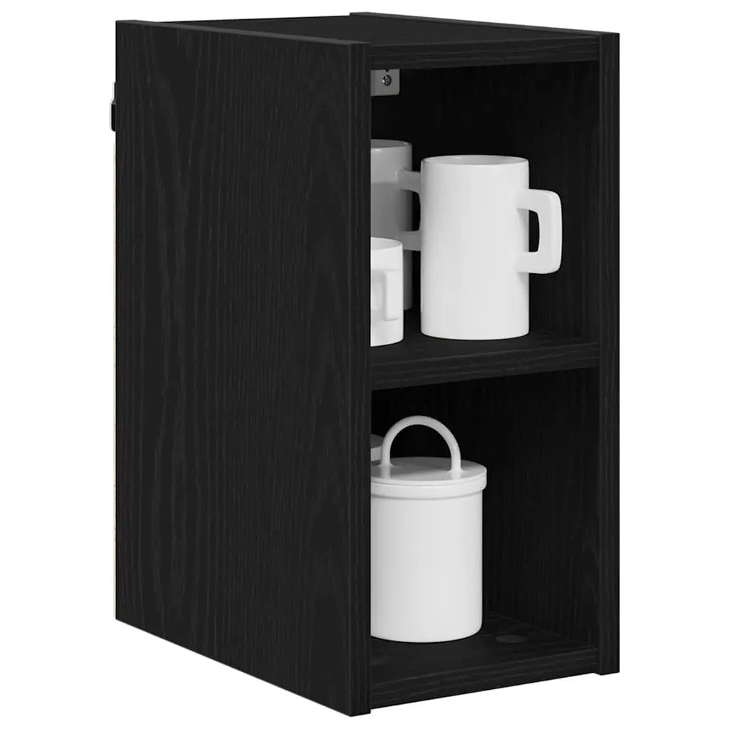 Black Oak Kitchen Cabinet with Ample Storage