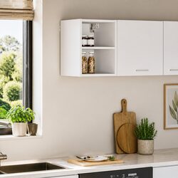 Sturdy White Kitchen Cabinet, Hanging Style, 30 x 29.5 x 40 cm