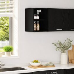 Reliable Black Oak Hanging Kitchen Cabinet for Your Home