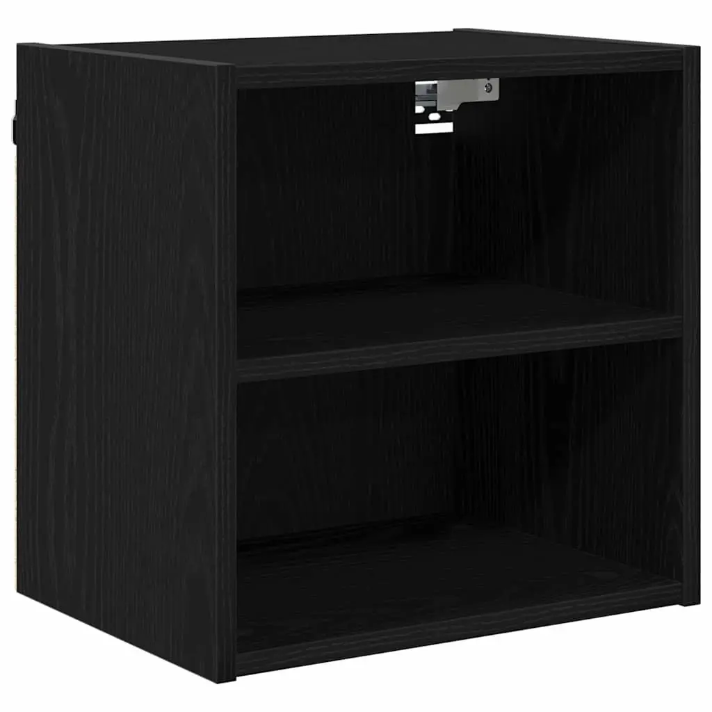 Hanging Kitchen Cabinet Black Oak Modern Storage Engineered Wood 40x29.5x40cm