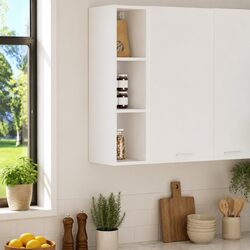 Reliable White Kitchen Cabinet with Practical Storage