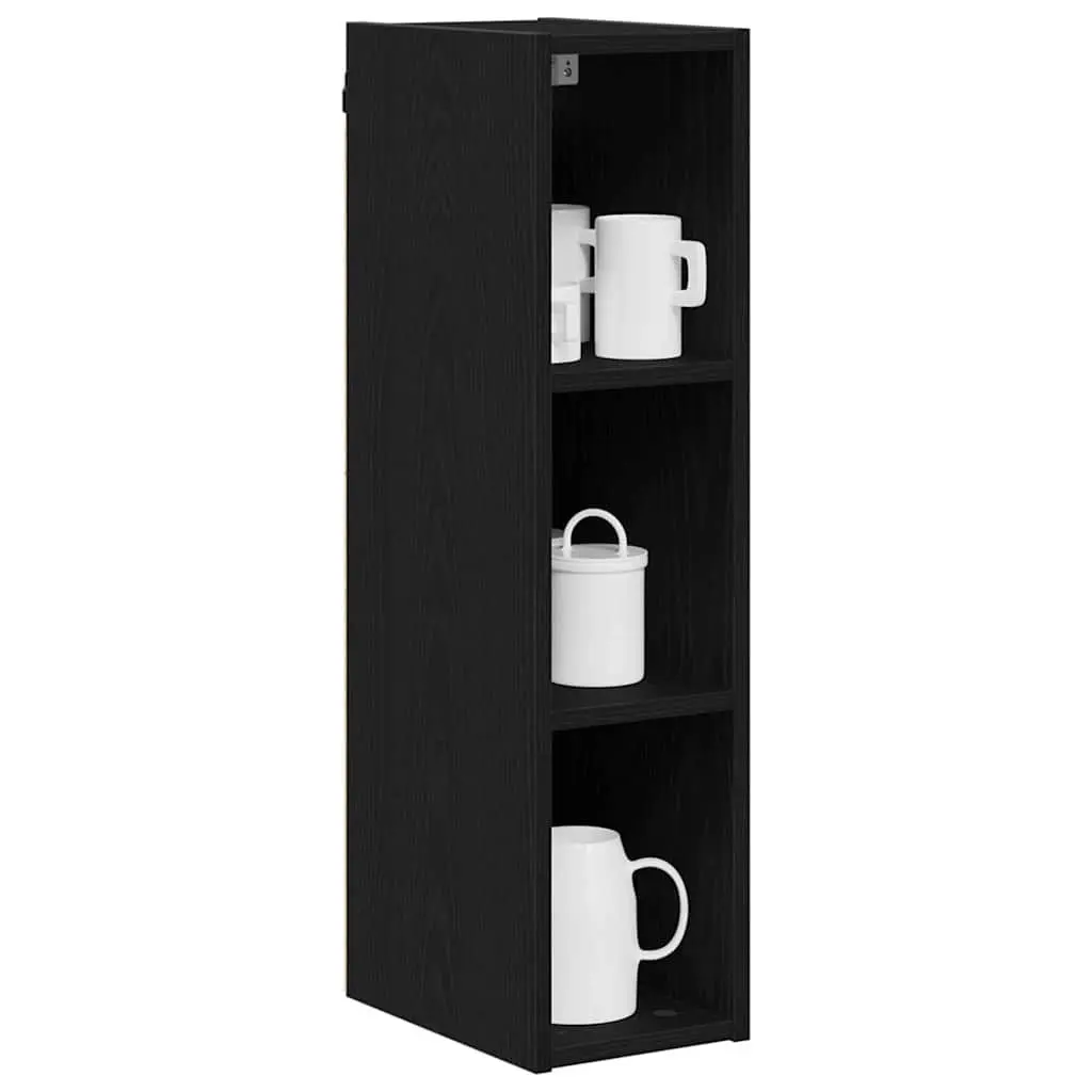 Hanging Kitchen Cabinet Modern Storage Engineered Wood 20 x 29.5 Black Oak