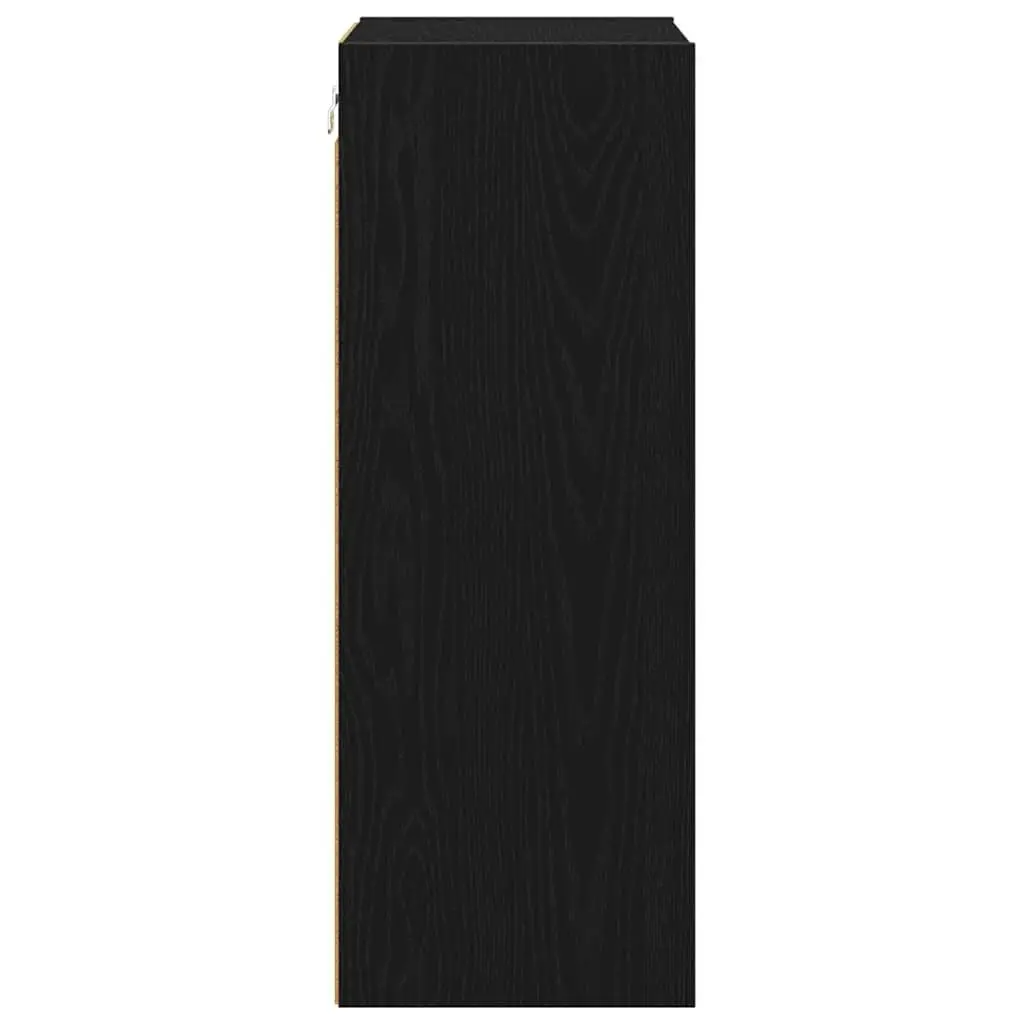 Hanging Kitchen Cabinet Storage Modern Engineered Wood 40 x 29.5 Black Oak