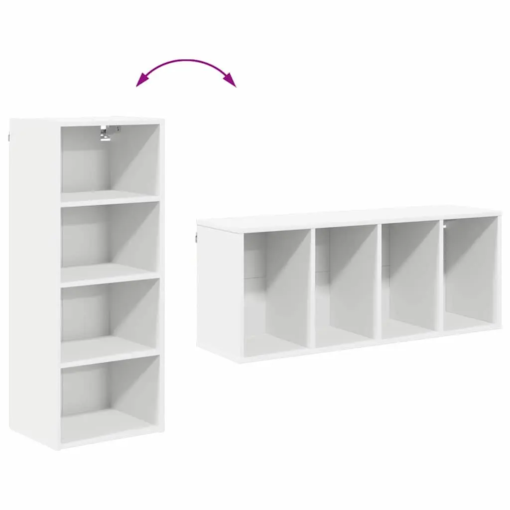 White Wall-Mounted Cabinet for Kitchen Storage