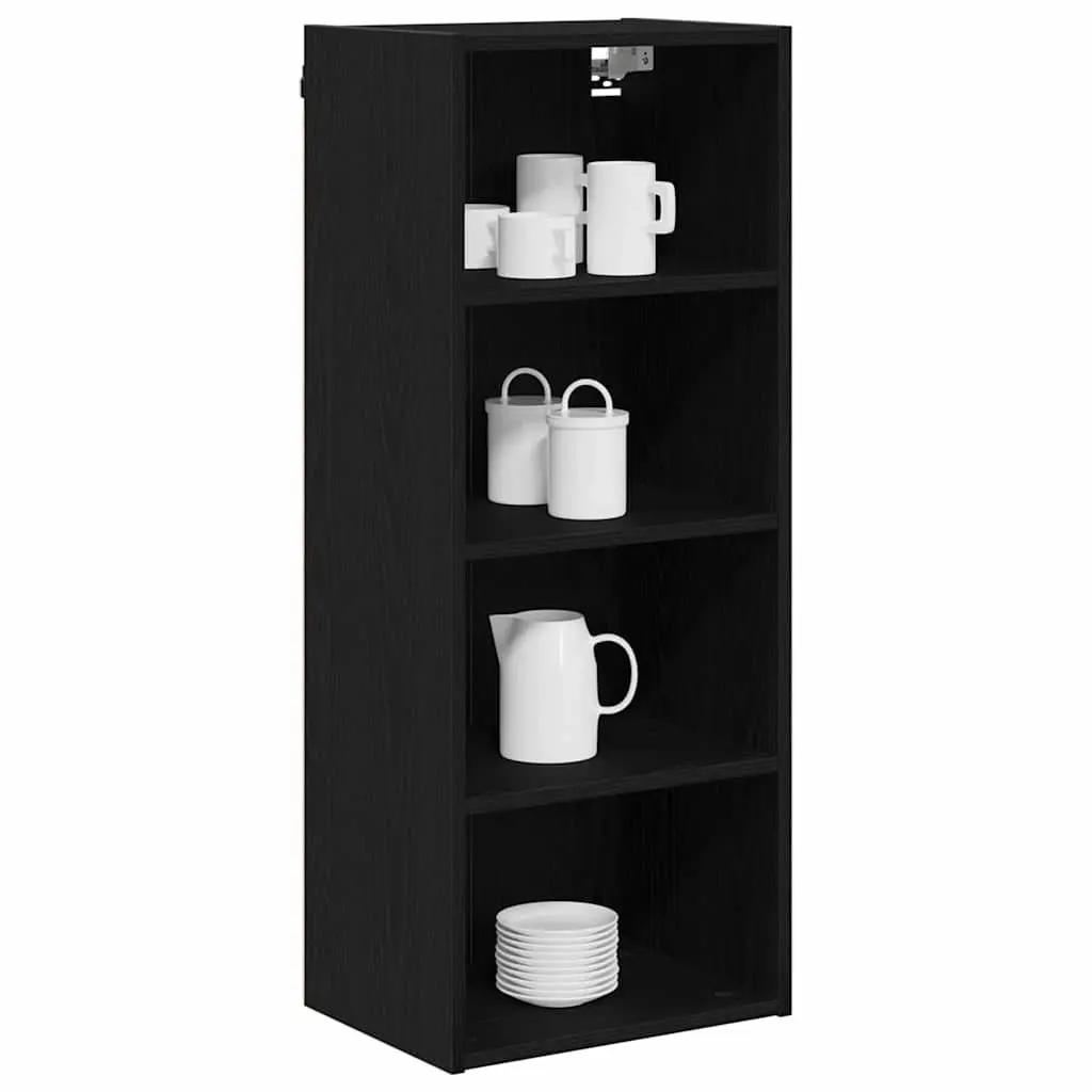 Hanging Kitchen Cabinet Modern Storage Cupboard 40 x 29.5 x 100 cm Black Oak