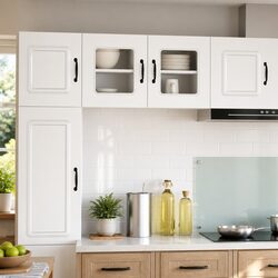 White Engineered Wood Dishwasher Panel Kitchen Cabinet Storage 40 x 31 x 40 cm