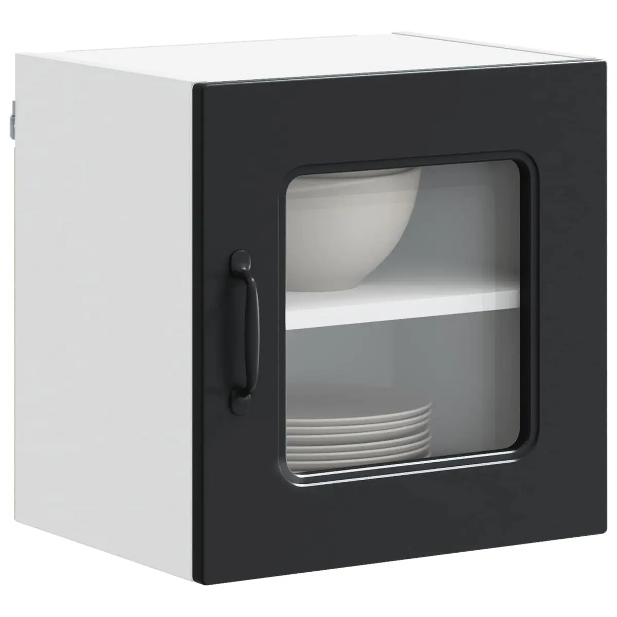 Dishwasher Panel Kitchen Cabinet Black Engineered Wood Storage 40x31x40cm