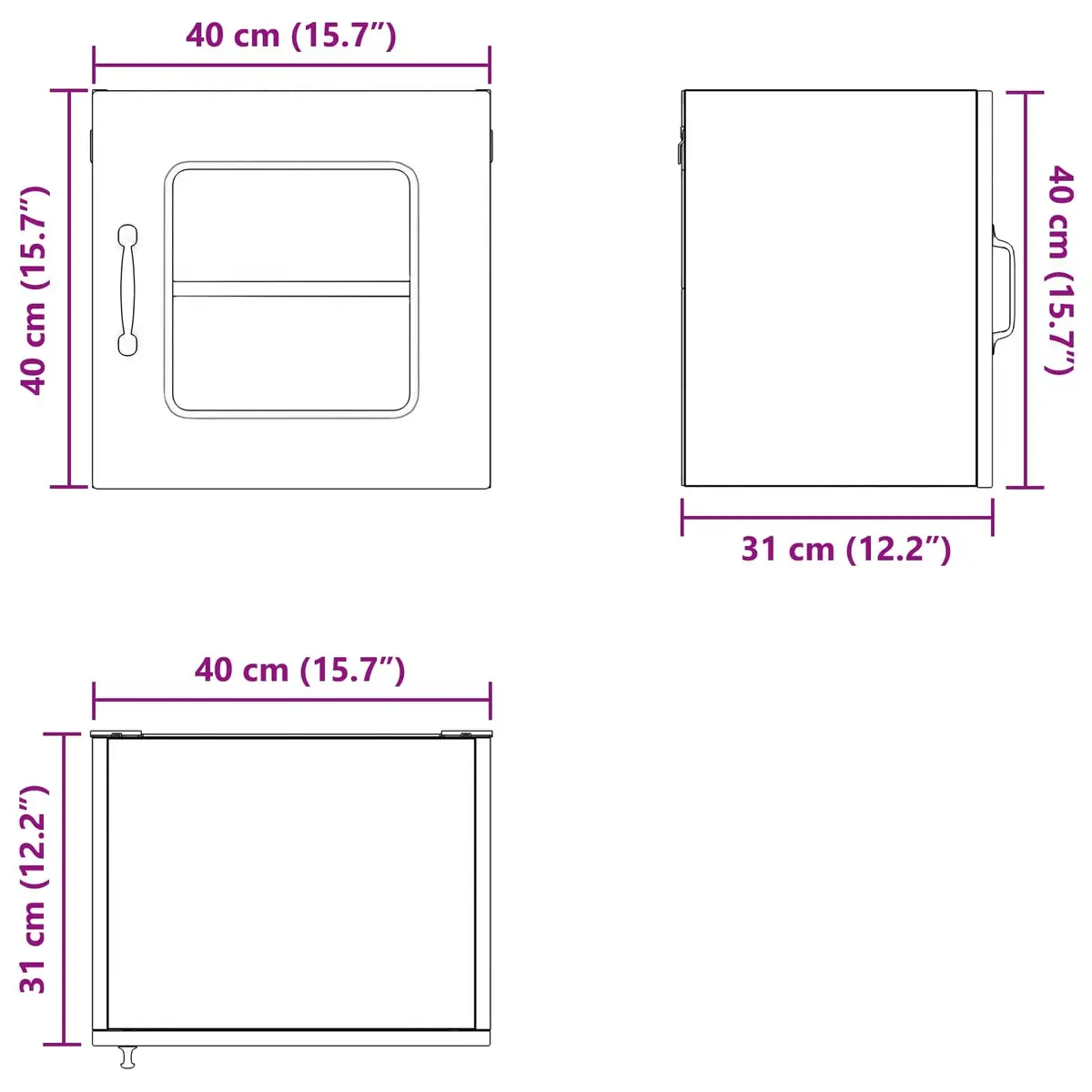 Dishwasher Panel Kitchen Cabinet Storage Engineered Wood High Gloss White 40 x 31 x 40 cm